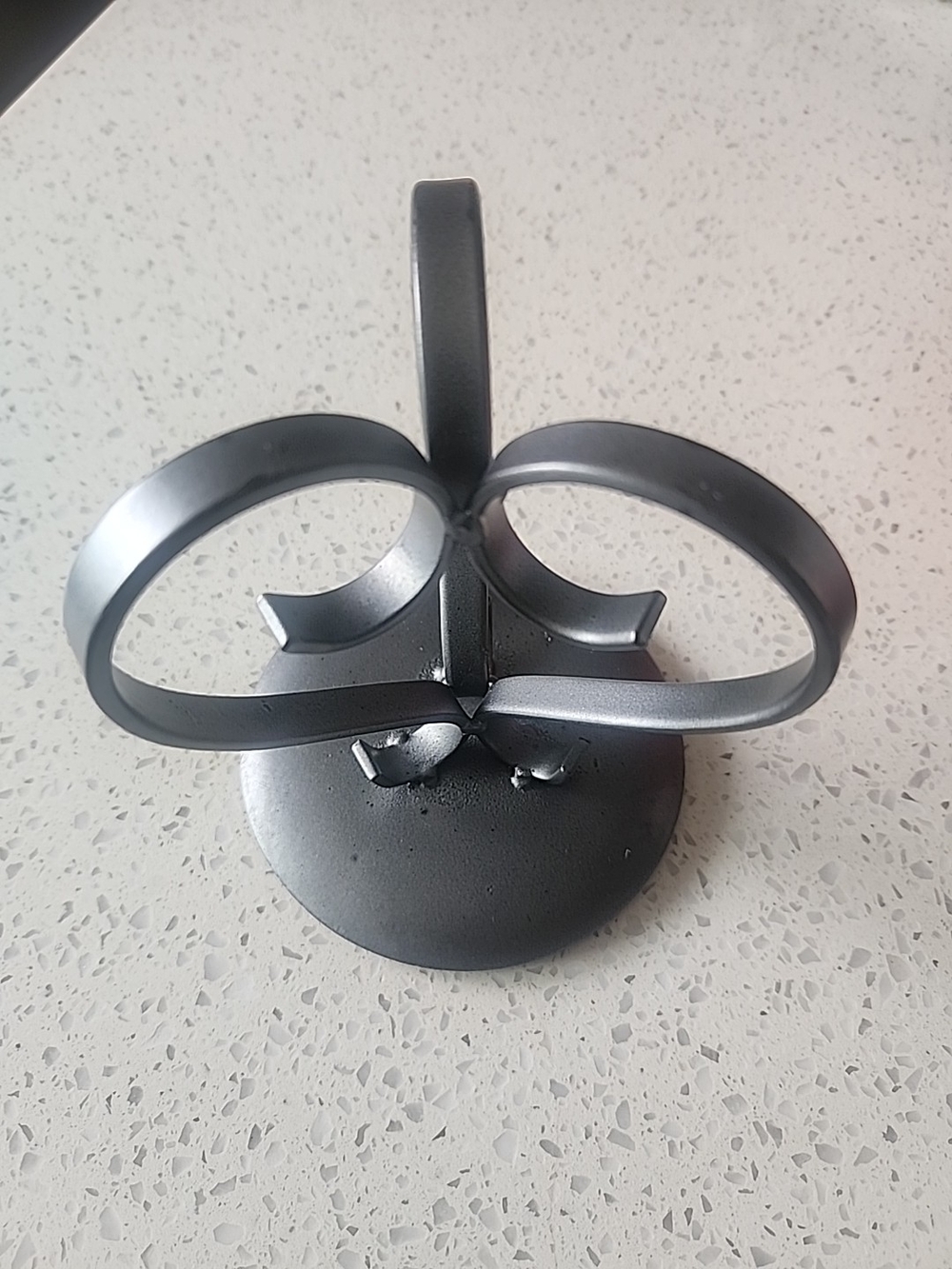 Interlocking Heart Shaped Dark Grey Home Accents.